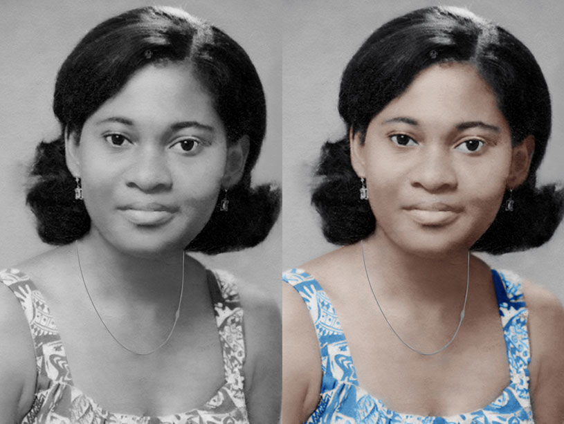digital photo restoration repairing old to new