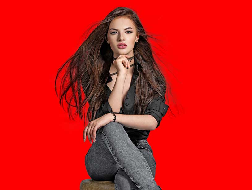 complex Photoshop masking services - advance hair masking after edit