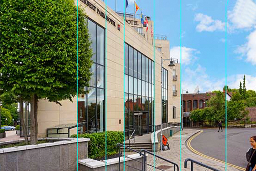Photoshop perspective correcttion before & after